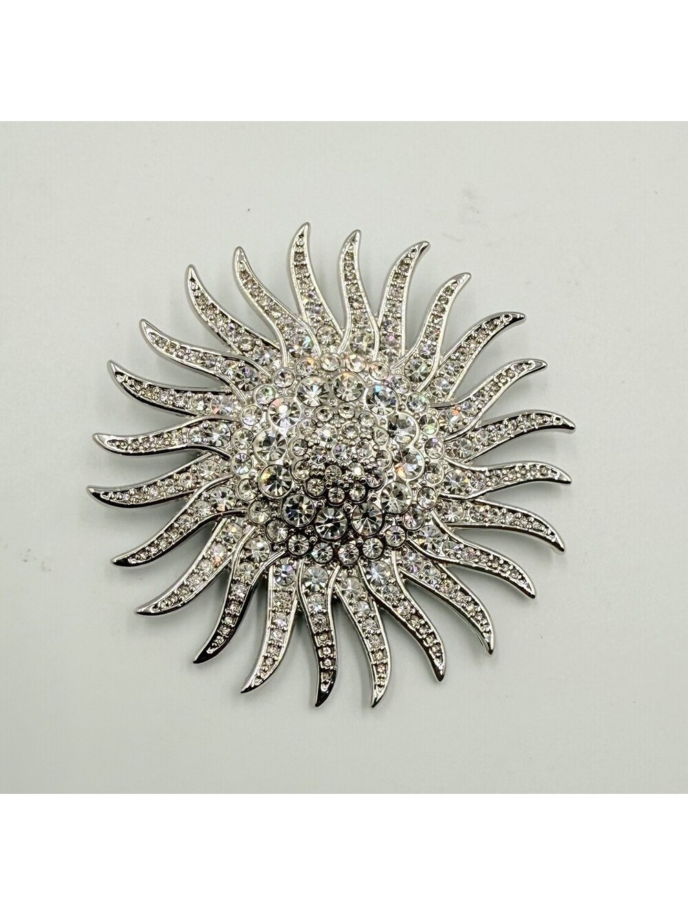 Vintage Camrose and Kross Jacqueline Kennedy JBK Silver Sunburst Brooch